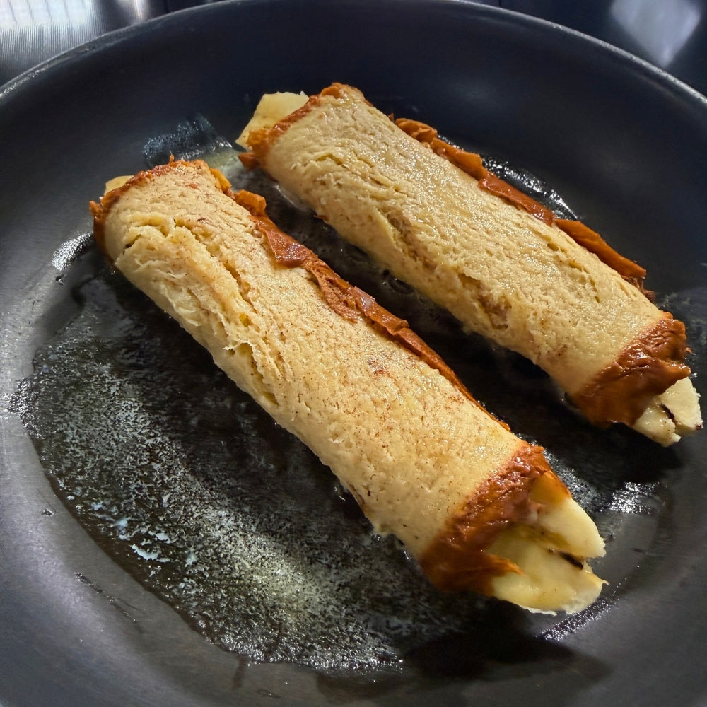 Rouleau croustillant banane-beurre d’arachide et bacon | Jonathan Garnier