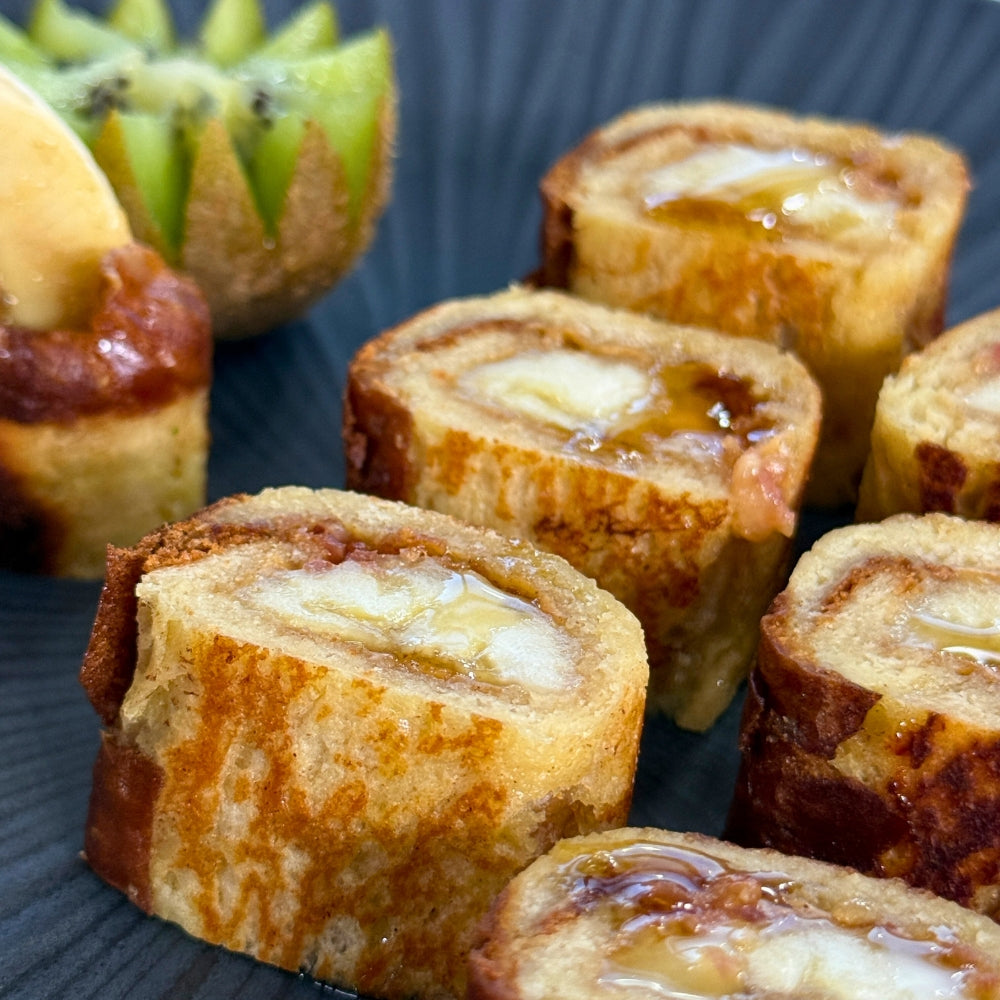 Rouleau croustillant banane-beurre d’arachide et bacon | Jonathan Garnier