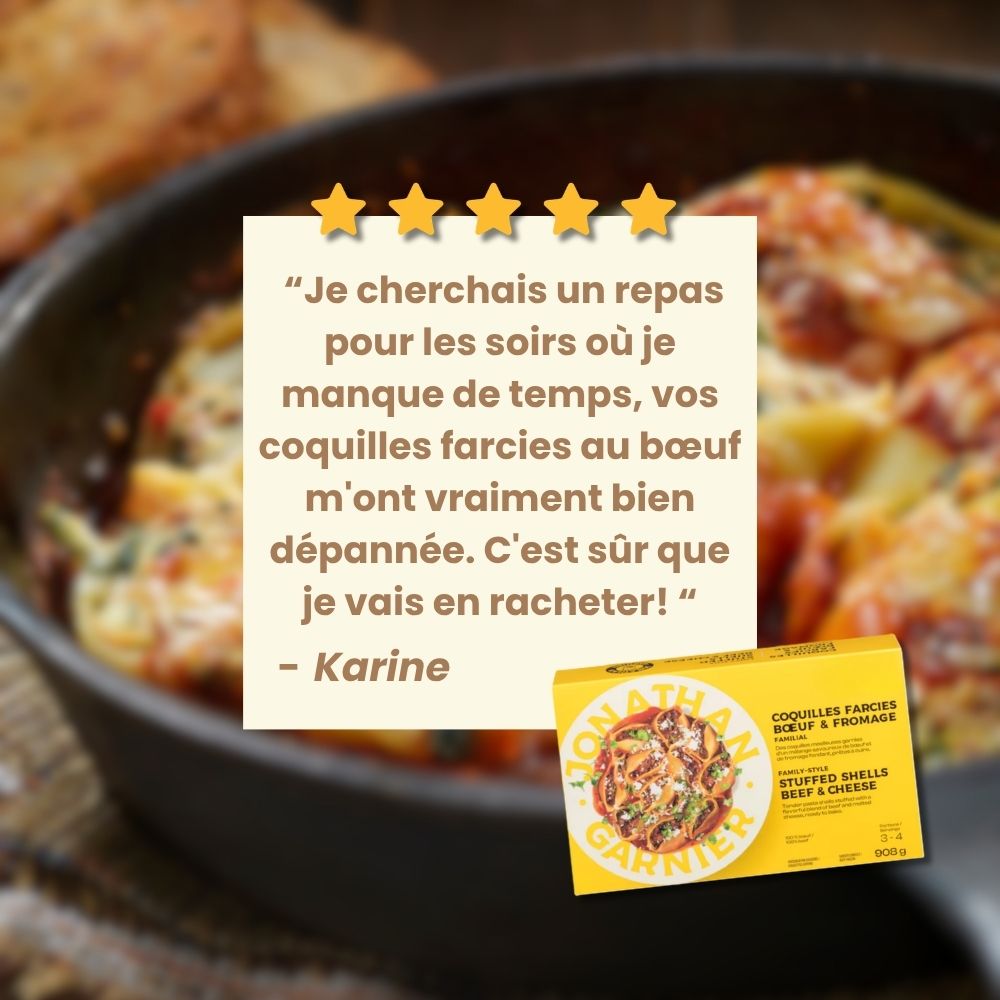 Coquilles farcies bœuf et fromage familial
