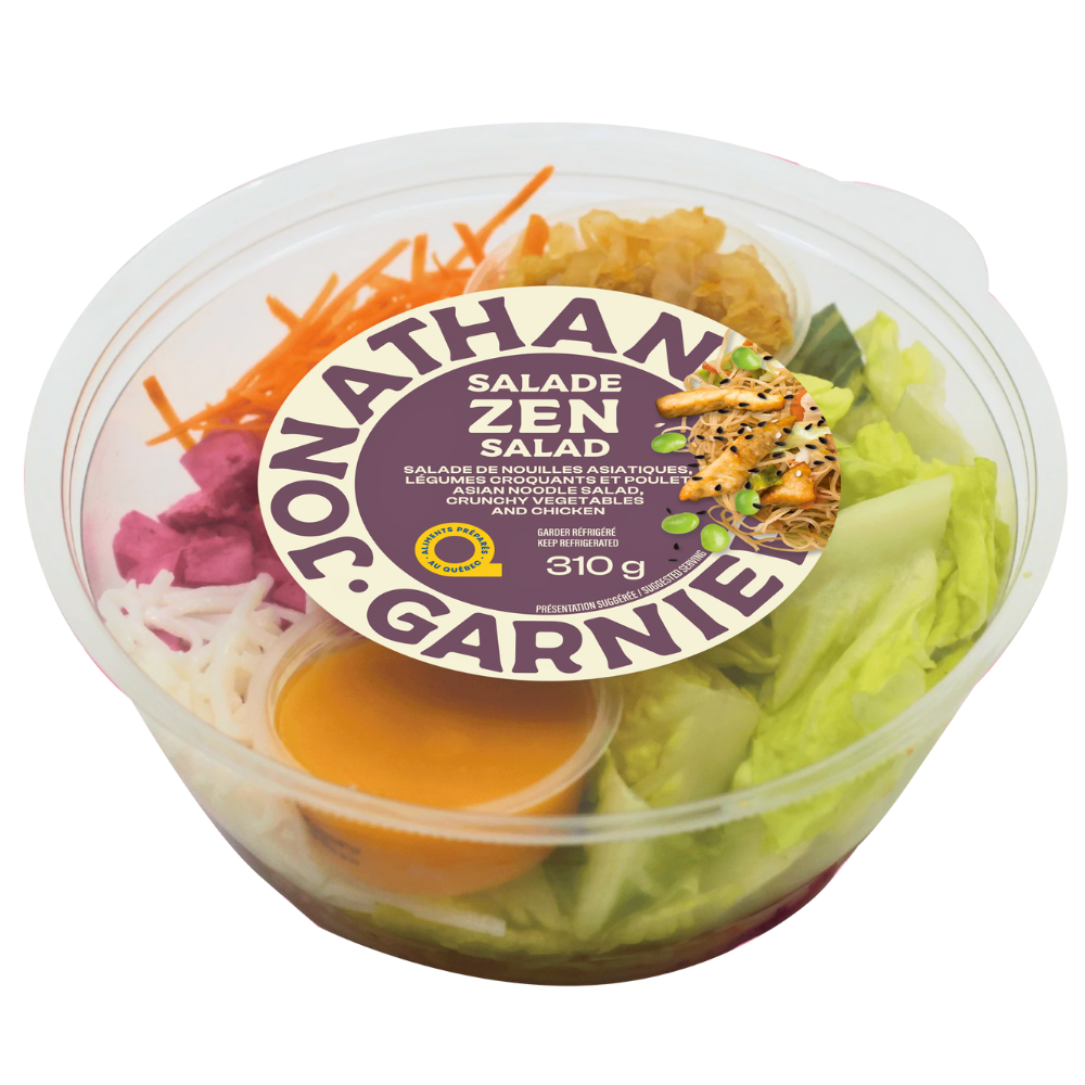 Ensalada Zen Ensalada asiática de fideos con verduras crujientes y pollo