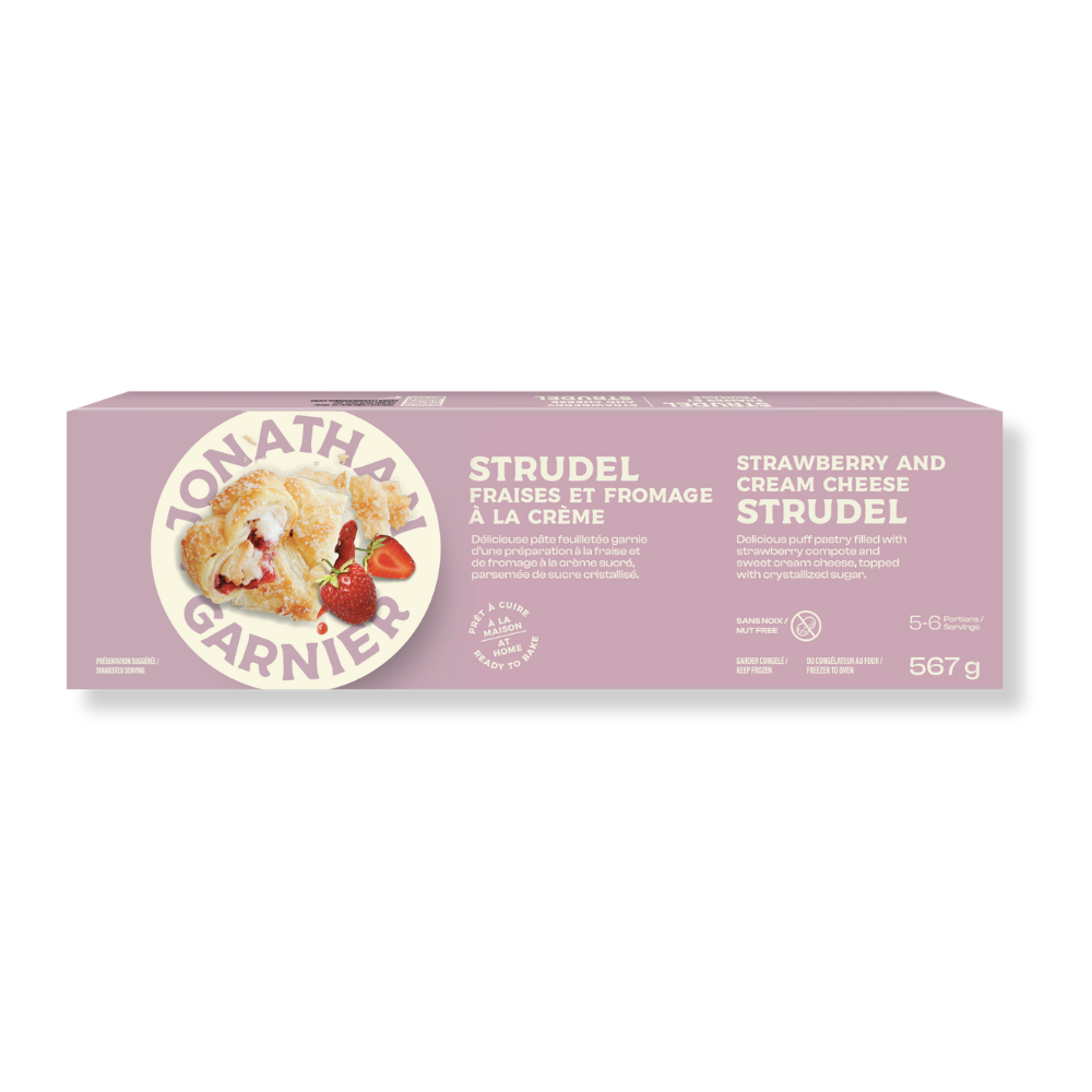 Strawberry and cream cheese strudel